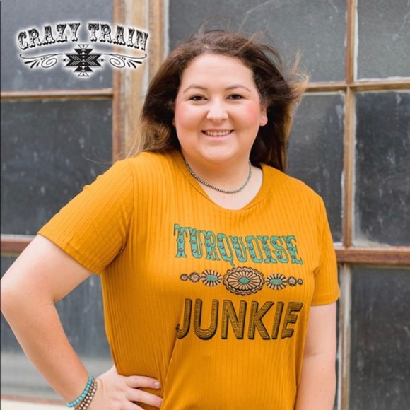 Crazy Train Turquoise Junkie Top - Picture 3 of 8